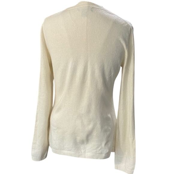 Lands' End Cream Cashmere Sweater Size XS - Picture 4 of 7